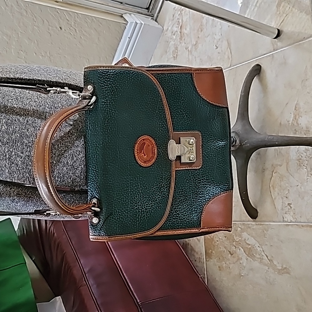 Dooney Pebbled Leather Duck Bag Large